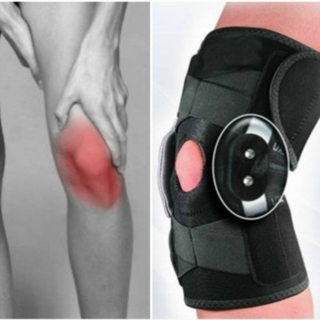 Ginocchiera sportiva traspirante tipo pasta regolabile da 2 pezzi con staffa in alluminio, Paste Sports Knee Protector(Black)