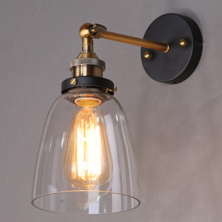 Lampada da parete moderna con paralume in vetro grigio