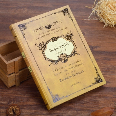 Quaderno tascabile vintage da 64K con copertina per incantesimi magici Tasche per libri Planner Journal Blocco note per viaggiatori