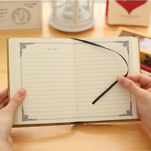 Quaderno tascabile vintage da 64K con copertina per incantesimi magici Tasche per libri Planner Journal Blocco note per viaggiatori