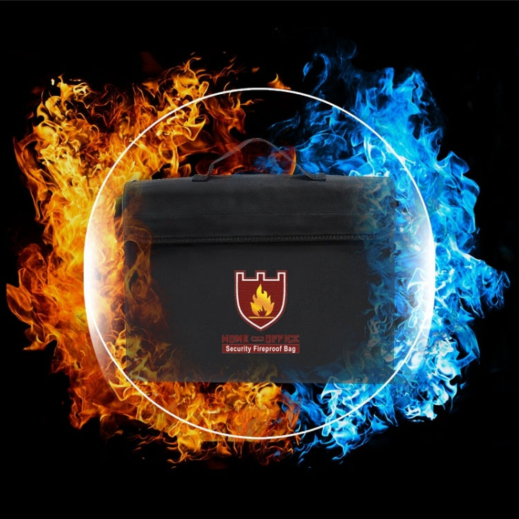 Cartella per borsa sicura impermeabile resistente al fuoco portatile per archiviazione in tessuto in fibra di vetro per ufficio, Safe Bag Folder
