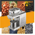 Estrattore per olio di semi Estrattore per olio di sesamo di cocco e arachidi automatico domestico commerciale in acciaio inossidabile, Oil Press Extrator