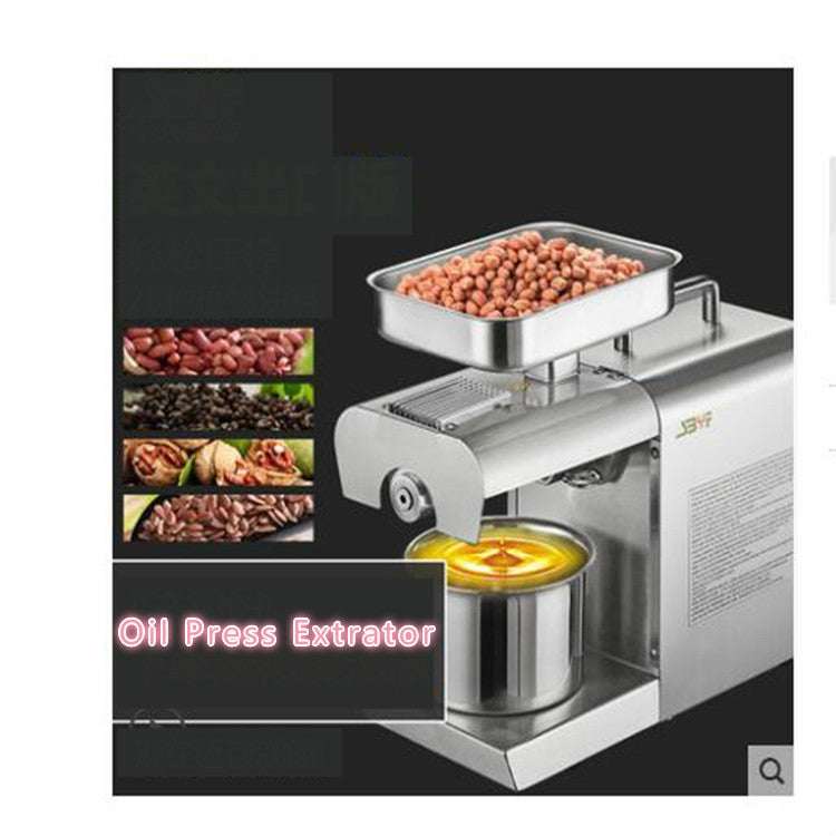 Estrattore per olio di semi Estrattore per olio di sesamo di cocco e arachidi automatico domestico commerciale in acciaio inossidabile, Oil Press Extrator