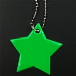2 pezzi Little Star Riflettore in PVC morbido Portachiavi riflettente Accessori per ciondoli Portachiavi ad alta visibilità