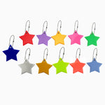 2 pezzi Little Star Riflettore in PVC morbido Portachiavi riflettente Accessori per ciondoli Portachiavi ad alta visibilità
