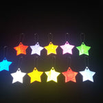 2 pezzi Little Star Riflettore in PVC morbido Portachiavi riflettente Accessori per ciondoli Portachiavi ad alta visibilità