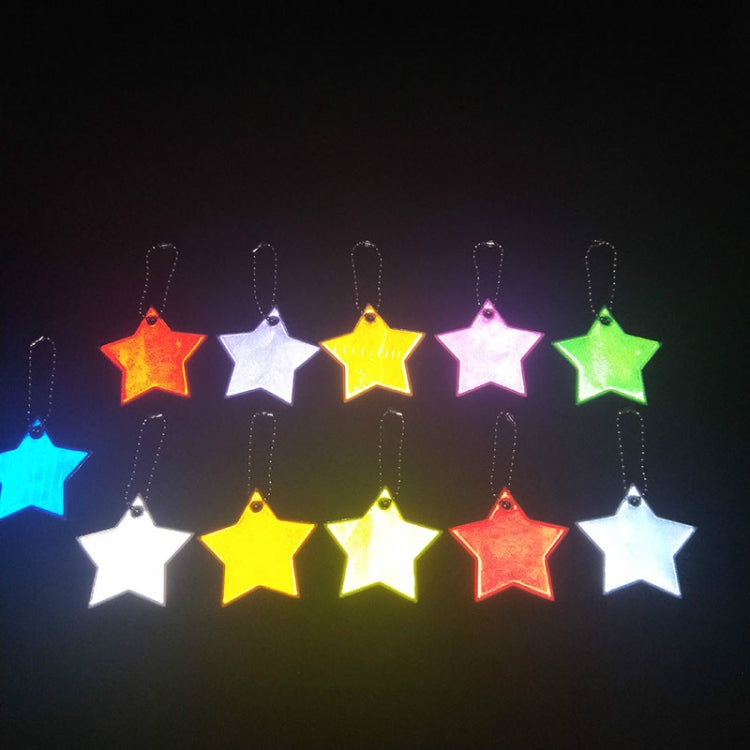 2 pezzi Little Star Riflettore in PVC morbido Portachiavi riflettente Accessori per ciondoli Portachiavi ad alta visibilità