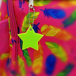 2 pezzi Little Star Riflettore in PVC morbido Portachiavi riflettente Accessori per ciondoli Portachiavi ad alta visibilità