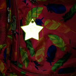 2 pezzi Little Star Riflettore in PVC morbido Portachiavi riflettente Accessori per ciondoli Portachiavi ad alta visibilità