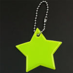 2 pezzi Little Star Riflettore in PVC morbido Portachiavi riflettente Accessori per ciondoli Portachiavi ad alta visibilità