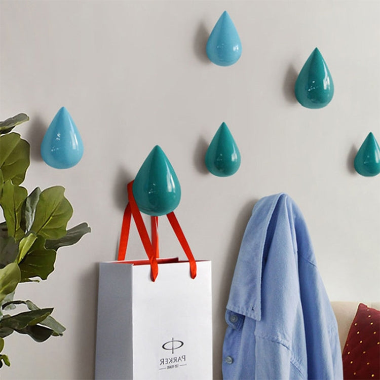 Ganci da parete creativi con goccioline d'acqua Decorazione per la casa Appendiabiti murale in resina 3D Ganci singoli Appendiabiti da parete, Big Size, Small Size