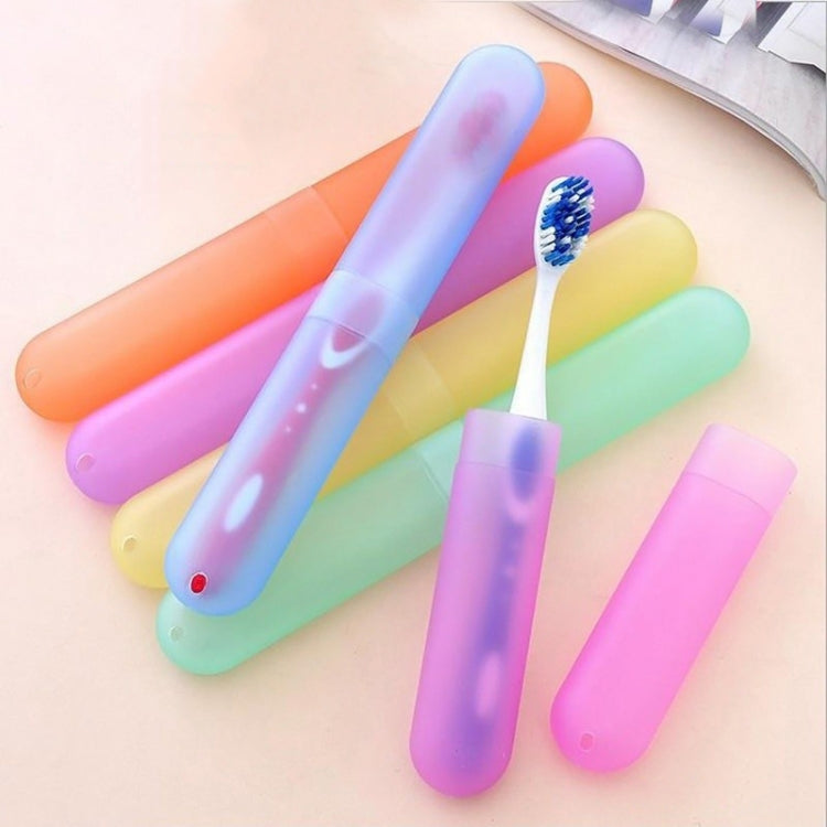 Custodia portatile per spazzolino da denti da viaggio, tubo, mini scatola per spazzolini da denti traspirante, per escursionismo all'aperto, colore casuale
