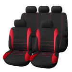 Set di 9 coprisedili universali Four Seasons, set di coprisedili in pelliccia per auto, set di cuscini universali