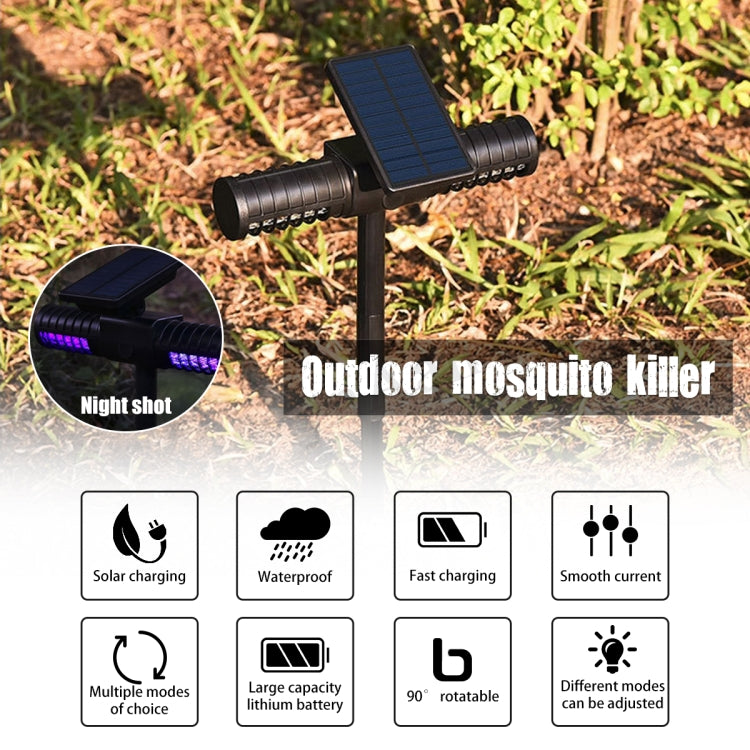 Trappola per zanzare da esterno per villa con luce solare da giardino impermeabile per zanzariera solare, Solar Mosquito Killer
