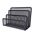 Vassoio portadocumenti per posta con raccoglitore di lettere in rete Rack di archiviazione per file da ufficio da scrivania nera, Mesh Letter Sorter