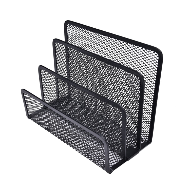 Vassoio portadocumenti per posta con raccoglitore di lettere in rete Rack di archiviazione per file da ufficio da scrivania nera, Mesh Letter Sorter