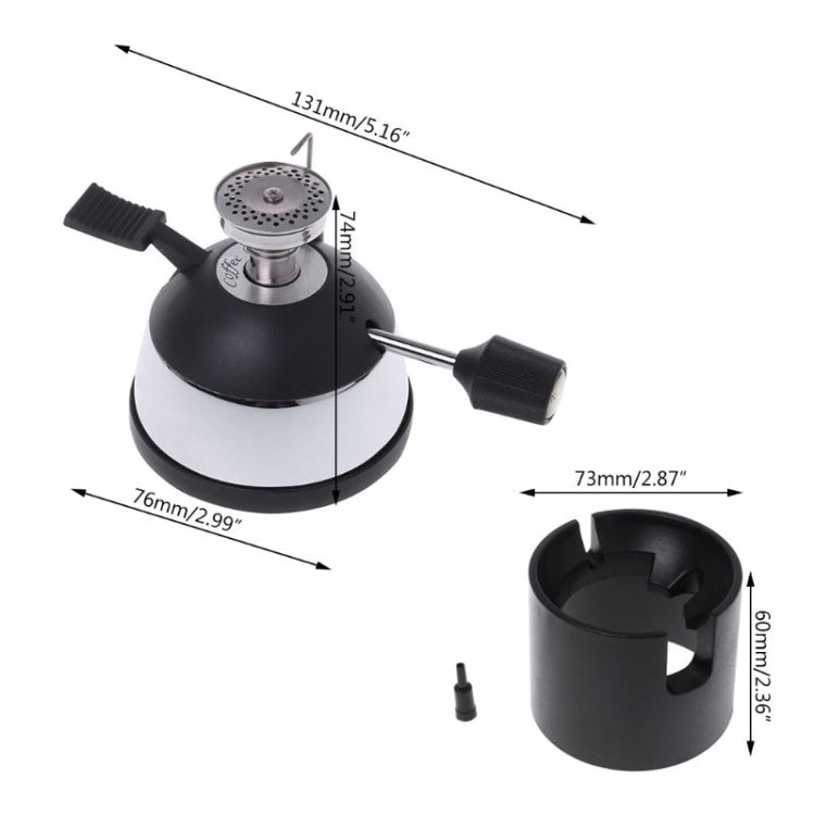 Mini bruciatore a gas con testa a fiamma in ceramica, riscaldatore per caffè, fornello per caffè, sifone, Mini Gas Burner