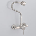 Rubinetto dell'acqua per tubo flessibile a rotazione libera con miscelatore per lavello da cucina a parete in materiale in acciaio inossidabile, Rotation Hose Water Tap