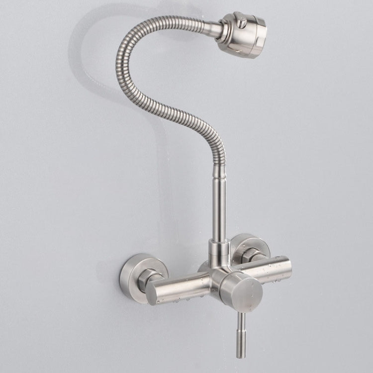 Rubinetto dell'acqua per tubo flessibile a rotazione libera con miscelatore per lavello da cucina a parete in materiale in acciaio inossidabile, Rotation Hose Water Tap