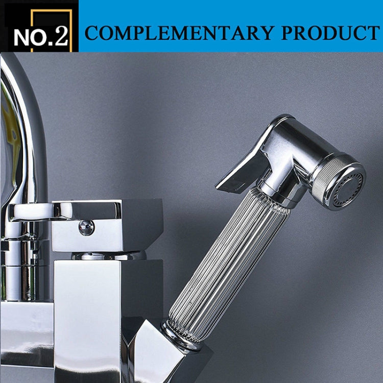 Rubinetto da cucina Miscelatore Maniglia singola Due beccucci girevoli Rubinetto per acqua calda fredda Rubinetto per scarico estraibile, Low, Hight