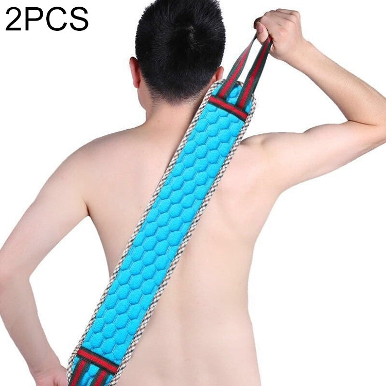 Strumento per il bagno con cinghia esfoliante per asciugamano da bagno, spazzola a doppia faccia, consegna casuale di colori, Double Sided Brush Back Towel Strap