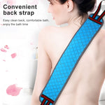 Strumento per il bagno con cinghia esfoliante per asciugamano da bagno, spazzola a doppia faccia, consegna casuale di colori, Double Sided Brush Back Towel Strap