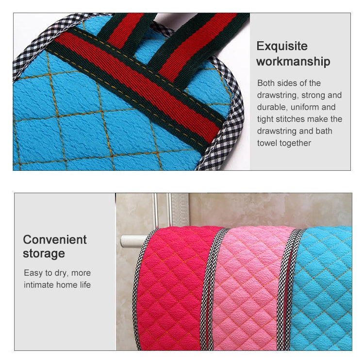 Strumento per il bagno con cinghia esfoliante per asciugamano da bagno, spazzola a doppia faccia, consegna casuale di colori, Double Sided Brush Back Towel Strap