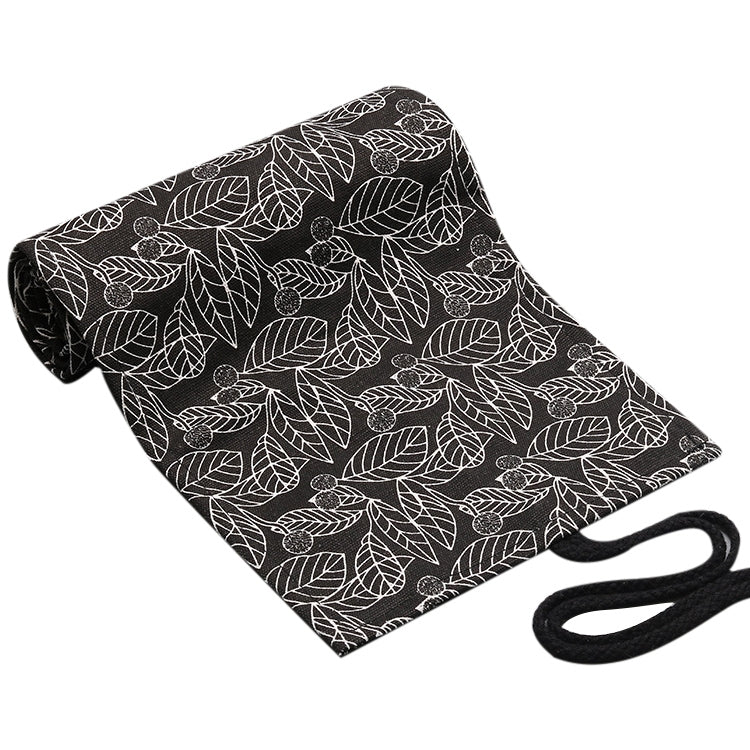 Astuccio per matite scolastico in tela portatile con foglia carina, astuccio per cancelleria