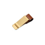 Portapenne in metallo e pelle Portapenne per notebook con clip per matita in acciaio inossidabile, Gold-Brown, Silver-Brown, Silver-Black