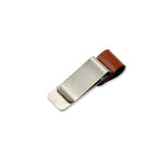 Portapenne in metallo e pelle Portapenne per notebook con clip per matita in acciaio inossidabile, Gold-Brown, Silver-Brown, Silver-Black