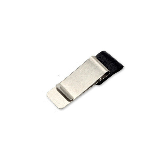 Portapenne in metallo e pelle Portapenne per notebook con clip per matita in acciaio inossidabile, Gold-Brown, Silver-Brown, Silver-Black