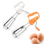 Frullatore da cucina in acciaio inossidabile con doppia rotazione, sbattitore per uova, Random Color Delivery