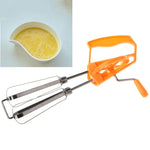 Frullatore da cucina in acciaio inossidabile con doppia rotazione, sbattitore per uova, Random Color Delivery