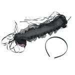 Accessorio per capelli da donna con fascia per orecchie di gatto in pizzo carino