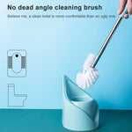 Scopino per WC con manico lungo in acciaio inossidabile. Scopino per WC, Triangle Shape Base, Diamond Shape Base