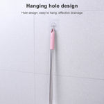 Scopino per WC con manico lungo in acciaio inossidabile. Scopino per WC, Triangle Shape Base, Diamond Shape Base