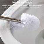 Scopino per WC con manico lungo in acciaio inossidabile. Scopino per WC, Triangle Shape Base, Diamond Shape Base