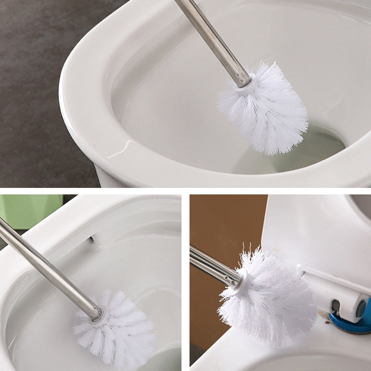 Scopino per WC con manico lungo in acciaio inossidabile. Scopino per WC, Triangle Shape Base, Diamond Shape Base