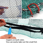Rete da pesca con gabbia a molla Rete per pesci a molla rotonda con gabbia per gamberetti pieghevole automatica, Special Mesh Large, Encrypted Mesh Large