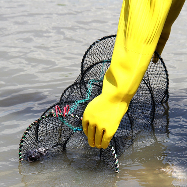 Rete da pesca con gabbia a molla Rete per pesci a molla rotonda con gabbia per gamberetti pieghevole automatica, Special Mesh Large, Encrypted Mesh Large