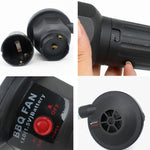Asciugacapelli per barbecue portatile per barbecue con ventola elettrica per barbecue all'aperto, Electric Drum Fan