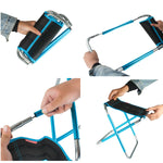 CLS Grande 7075 Sgabello pieghevole da esterno in lega di alluminio Sedia pieghevole da pesca portatile per barbecue, dimensioni: 30x25x31 cm, CLS Large 7075(Red), CLS Large 7075(Blue), CLS Large 7075(Black)