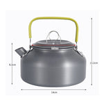 Caffettiera con bollitore per teiera in alluminio da picnic portatile da alpinismo da 0,8 litri, 0.8L