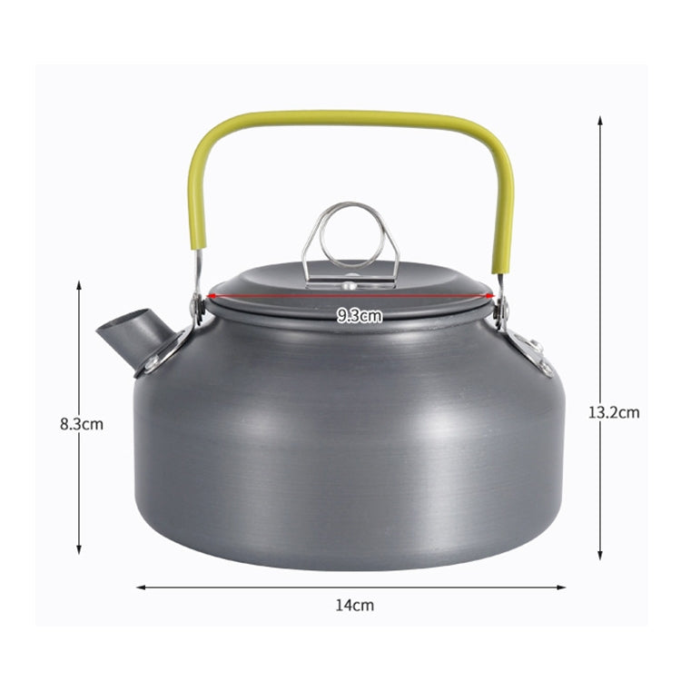 Caffettiera con bollitore per teiera in alluminio da picnic portatile da alpinismo da 0,8 litri, 0.8L
