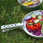 Pinze per pentole antiscottatura in lega di alluminio per barbecue da picnic all'aperto