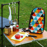 CLS 7-in-1 Outdoor 201 Set di pentole in acciaio inossidabile Utensili da cucina per picnic Borsa da picnic portatile, 7 in 1 Coffee, 7 in 1 Triangle Pattern