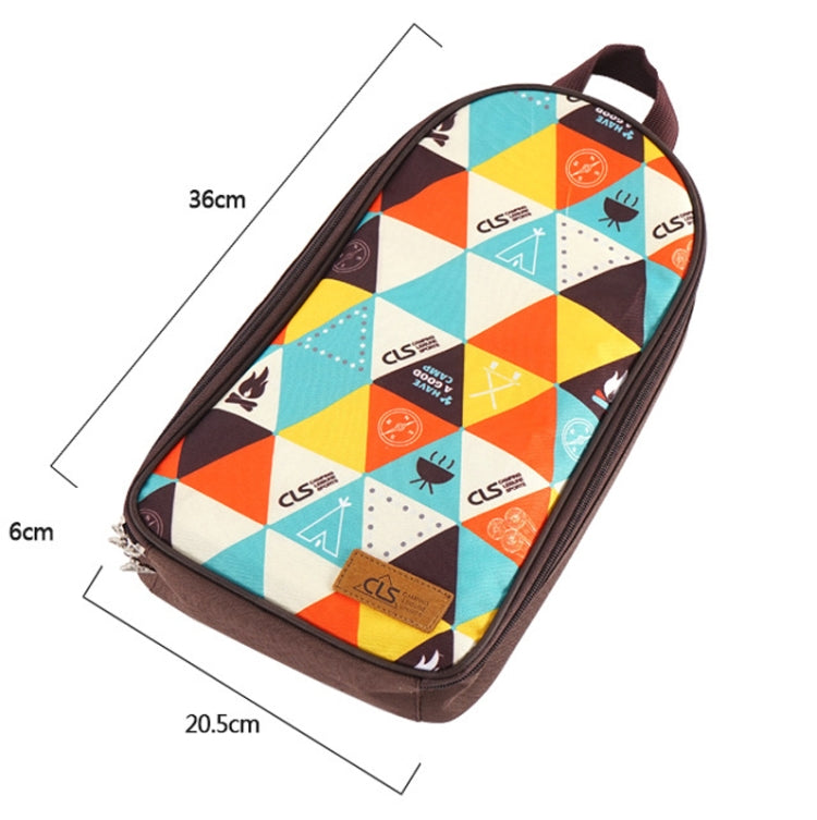CLS 7-in-1 Outdoor 201 Set di pentole in acciaio inossidabile Utensili da cucina per picnic Borsa da picnic portatile, 7 in 1 Coffee, 7 in 1 Triangle Pattern