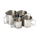 Set 4 ciotole pieghevoli in acciaio inox 304 per esterni