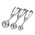 Cucchiaio da scavo per frutta con cucchiaio da gelato spesso in acciaio inossidabile, 4cm, 5cm, 6cm