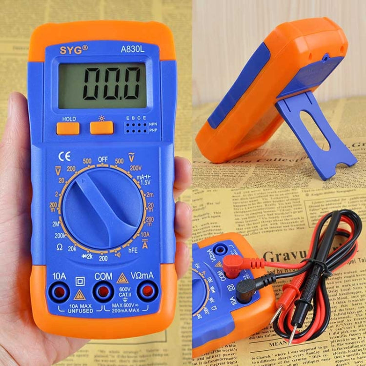 A830L Multi-purpose Capacitance Meter Digital Multimeter with Illumination Protection